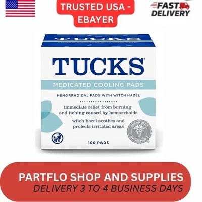 TUCKS Medicated Cooling Pads, 100 Count   Pads with Witch Hazel, Cleanses Sen...