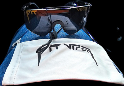 Pit Viper The Exec Sunglasses Black Plastic Frame Tinted Lens w/ Pouch