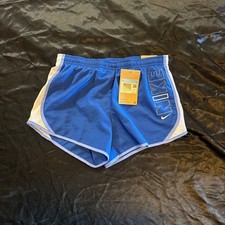 Nike Training Shorts Kids XS Blue Teal Gradient Logo Elastic Drawstring NWT