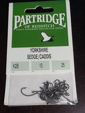 Partridge of Redditch K2B Yorkshire Sedge/Caddis Hooks Size 10