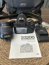 Nikon D3200 Digital SLR Camera Set 24.2MP with Bag, Two Lenses, and Charger