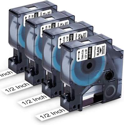 Compatible Label Tape 1/2 Replace for Dymo Rhino 5200 4200 5200 18483 Permanent