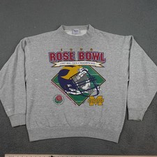 Vintage Michigan Wolverines Sweatshirt Mens XL Gray Rose Bowl Volunteer 90s 1998