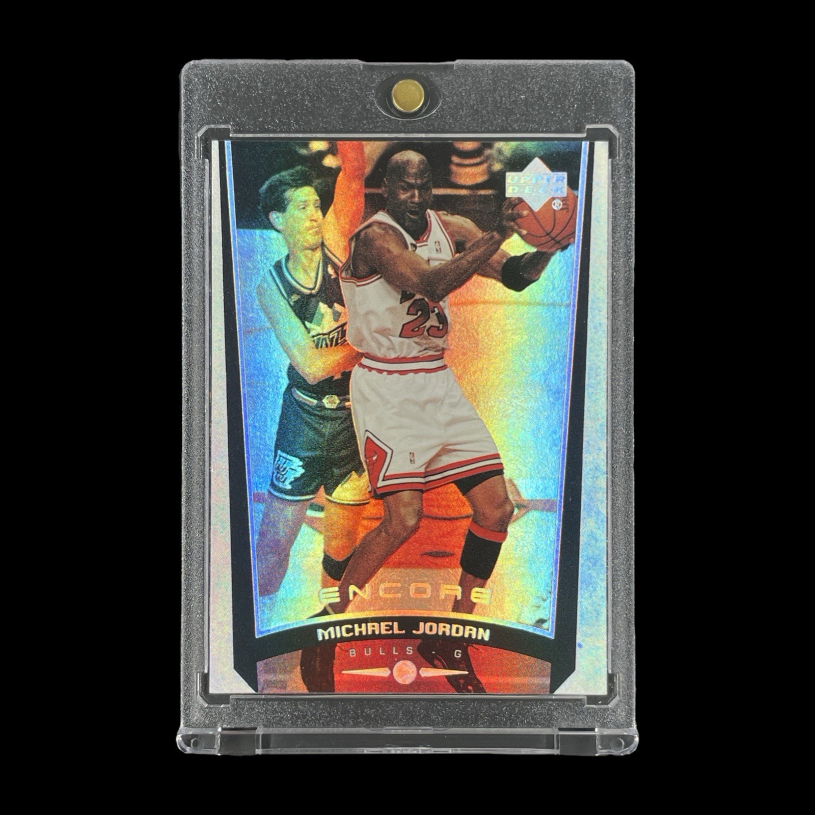 MICHAEL JORDAN RARE RAINBOW FOIL HOLO NBA CARD 1998-99 Upper Deck - Bulls