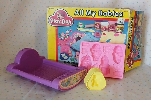Vintage Play-Doh All My Babies Toy Playset Incomplete Set Playskool READ