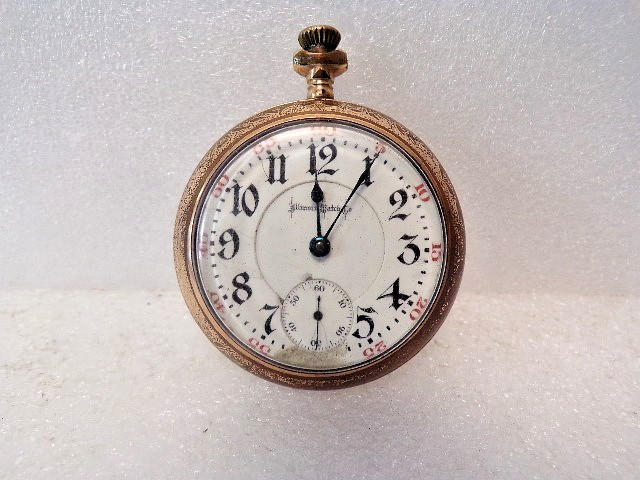 1915 Illinois Bunn Pocket Watch 19j 16s Model 9 Grade 11 Pocket Watch RUNS