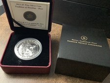 2013 Canada .9999 Silver Tradition Hunting Deer OGP COA 5953/10000 23.17g ASW