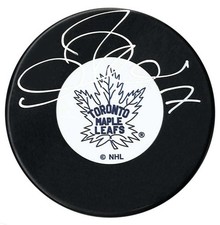 Gary Roberts Autographed Toronto Maple Leafs Retro Puck NO TARIFFS