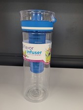 BOTELLA INFUSORA DE SABOR COOL GEAR ON THE GO 28 FL OZ - TRANSPARENTE Y AZUL - NUEVA SIN USAR