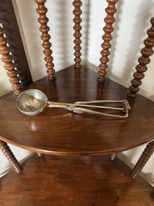 Antique Ice Cream Scoop Silver And Brass ￼￼