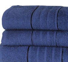 Egyptian Hand Towel Designer Cotton Luxury Soft Fluffy Plush Towels Navy