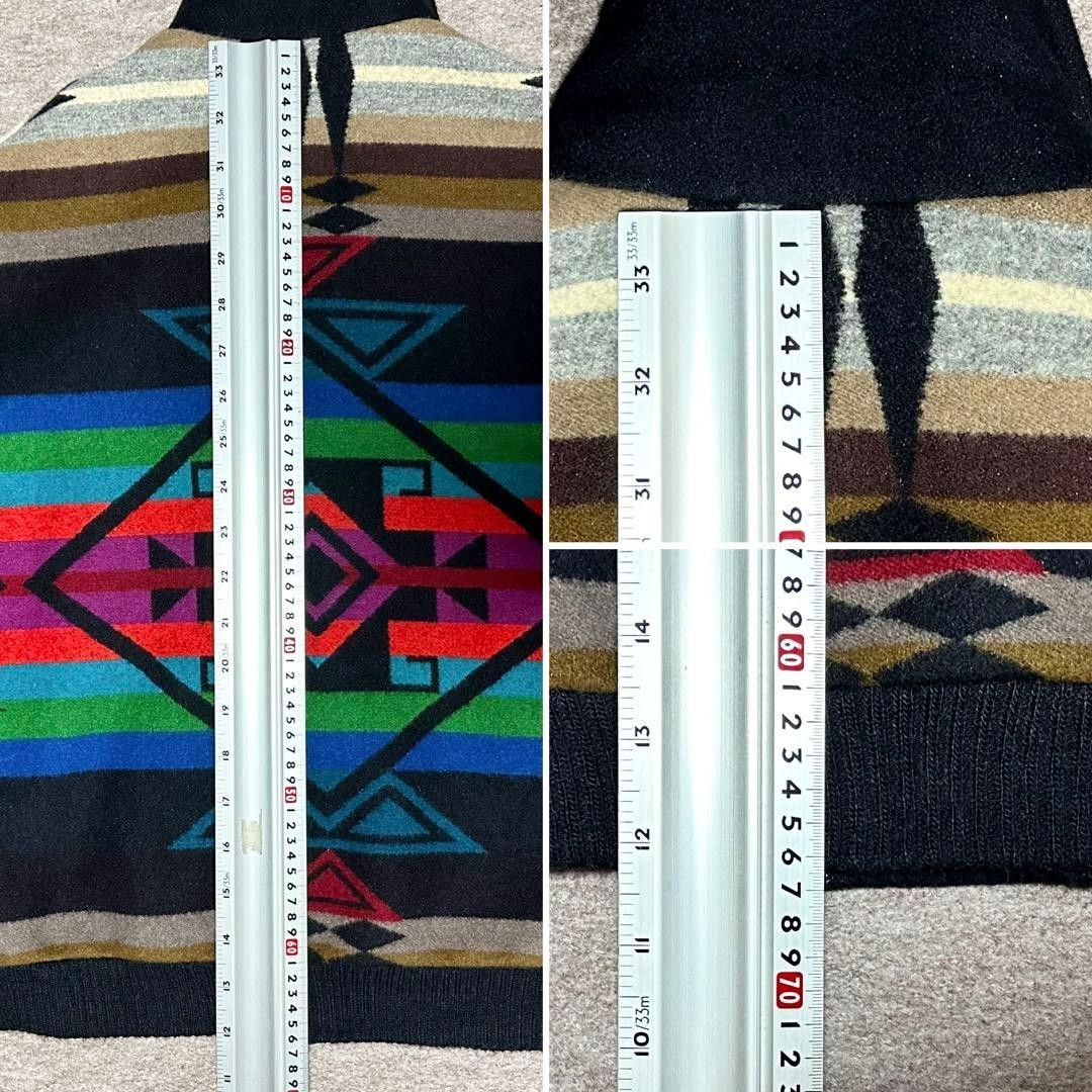 Pendleton Wool Jacket Native Pattern Black Made i… - image 18
