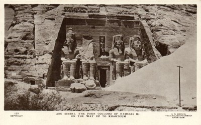 PC SUDAN ABU SIMBEL TEMPEL ON THE WAY UP TO KHARTUM ECHTFOTO PC (b63080)