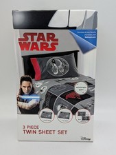 Star Wars The Last Jedi 3 Piece Twin Sheet Set microfiber 100 polyester new