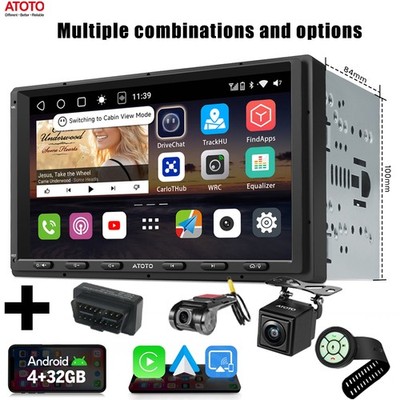 ATOTO S8 4G+32G Double Din Car Stereo GPS Play 4G LTE Android Radio 7''Multimedia