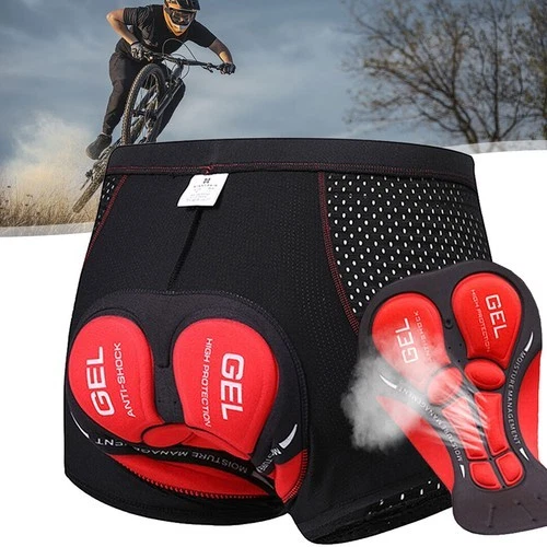 Fahrrad Unterhosen Herren,Radunterhose Gepolstert Gel,Radlerhose mit Polster DHL - Bild 1 von 4