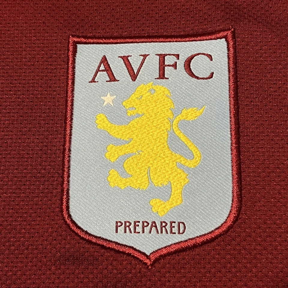 Aston Villa Shirt Mens Large Claret Blue Soccer Nike Dri Fit Long Sleeve Vintage - Image 2 of 4