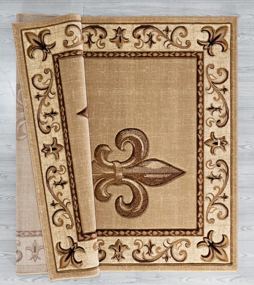 2x4 United Weavers Beige Bordered Curls Scrolls 2050 11226 - Aprx 2' 7" x 4' 2" - Image 2 of 2