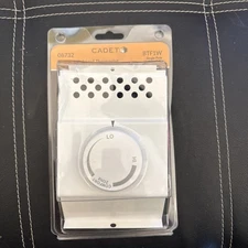 Cadet BTF1W Single Pole, Line Voltage Baseboard Thermostat - White (08732)