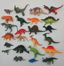 Lot of 23 Dinosaur Toy Figures Mixed Plastic Play Set Kids Classroom STEM Party
