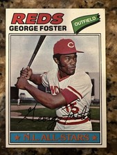 1977 Topps Baseball Reds George Foster 347 Actual Card Shown