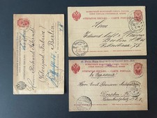 Lettonie - 3 Entiers Postaux Russes - Riga 1896 / 1900 / 1901