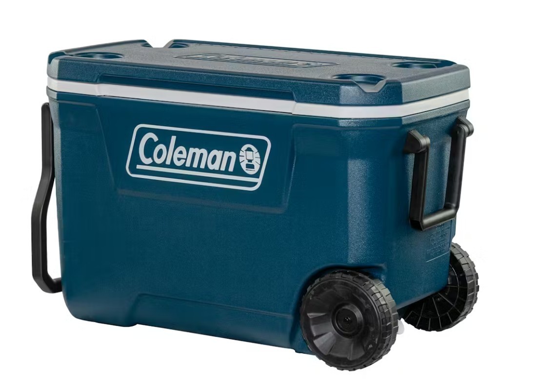 Coleman 62 Quart Xtreme Wheeled 58L Coolbox Camping Caravan BBQ 2000037213