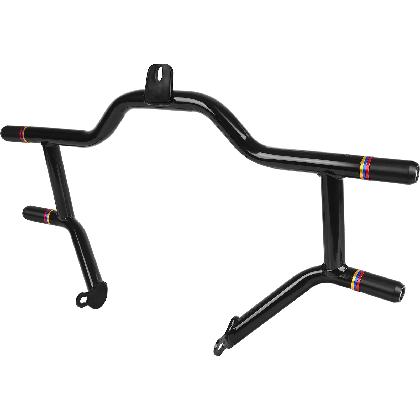 Front Engine Guard Crash Bar & Rear Saddlebag Crash Bar For Harley Touring 09-UP