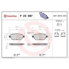 Satz Bremsbeläge Bremsklötze vorne für Fiat Stilo 192 | 24391157