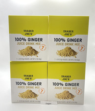 4 X Trader Joe's 100 Ginger Juice Drink Mix 7 Ea Total 28 Packets EXP 12/2028