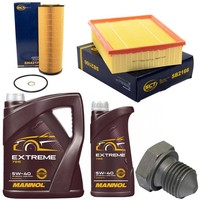 MotoröL Filter Set 5W-40 6 Liter + ÖLablassschraube FüR Audi A4 2.5 TDI 163 PS