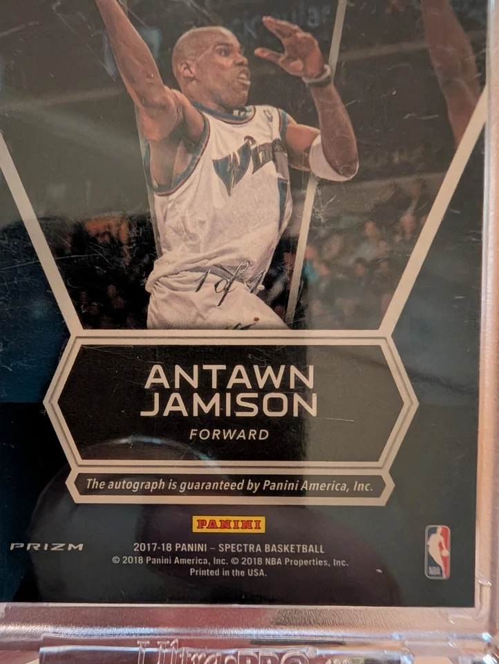 2017-18 Panini Spectra Antawn Jamison Illustrious Legends Auto Nebula 1/1 - Image 2 of 3
