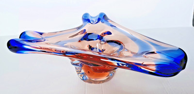 Frantisek Zemek Bohemian Glas Schale, , Niagara Kollektion, Mstisov, 60er Jahre