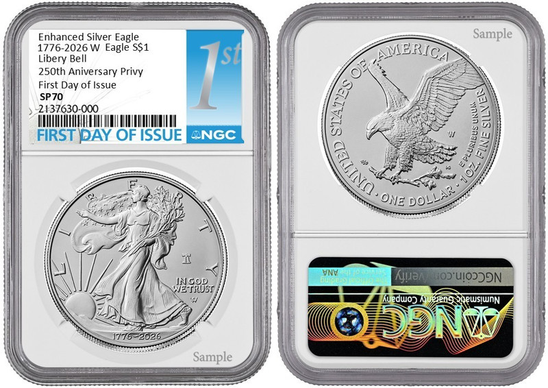 Presale 2026 W Silver American Eagle $1 Enhanced NGC SP70 First Day Issue #891