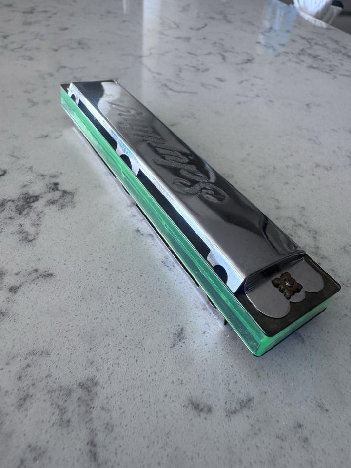 Schylling Harmonica Silver & GREEN Instrument Music musical Open Box | eBay
