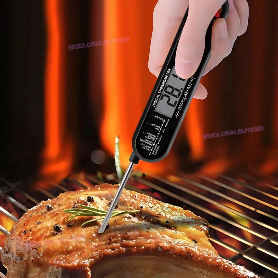 Digital Thermometer Foldable Probe Temperature Kitchen Cooking Food BBQ Meat Jam - Bild 2 von 4