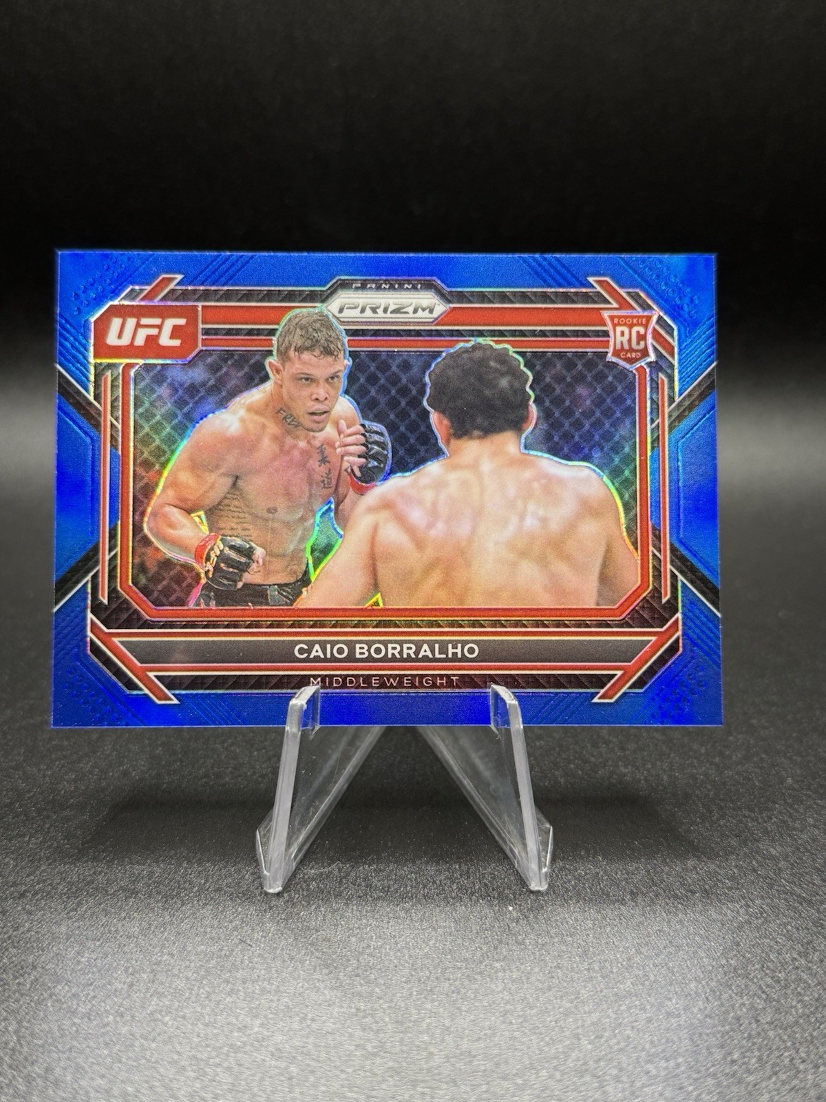 2023 Panini Prizm UFC - BLUE Prizm #68 CAIO BORRALHO (RC) /175 (FIGHTING NERDS)