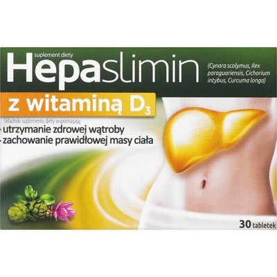 Food supplement ''Hepaslimin with vitamin D3'' Aflofarm Hepaslimin With Vitamin D3
