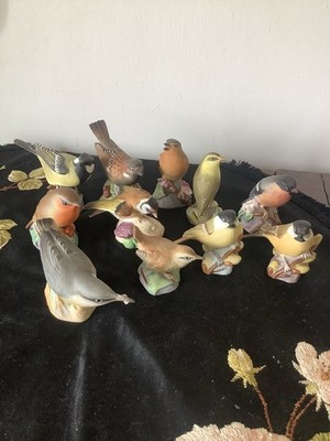 Royal Worcester Vogel Figuren Bone China Datum 60er Vintage Restposten elf