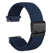 WOCCI 20mm Braided Nylon Watch Band for Men and Women, Quick Release, Black...