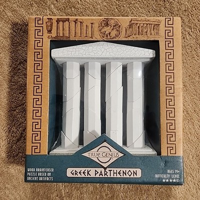 Greek Parthenon - 15-piece 3D Puzzle - Wooden Brainteaser Columns By True Genius