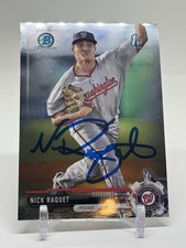 Nick Raquet Signed 2017 Bowman Chrome 1st #BDC-182 St. Louis Cardinals Debut!
