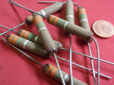 RARE! HIGH LOAD RESISTOR 3.3M Ohm 4W CARBON LAYER D6x32mm 8x 23701