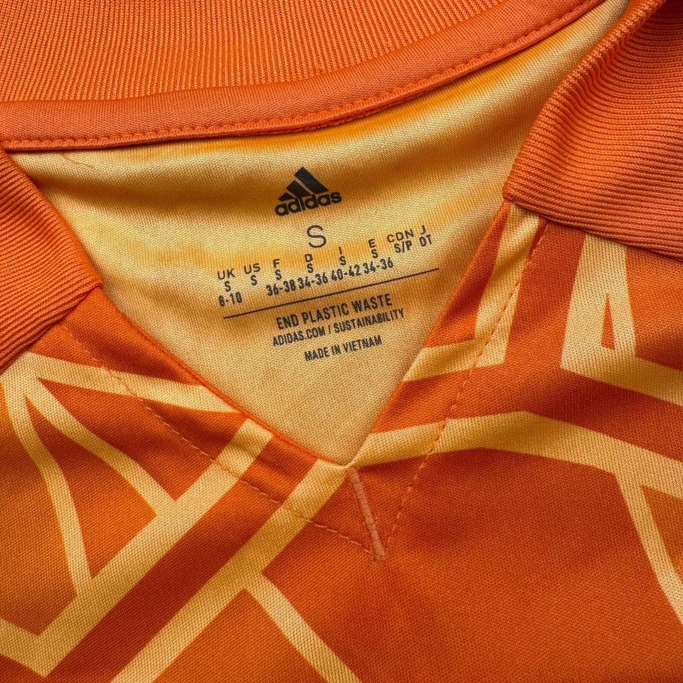 NEW Adidas Women's Small Long Sleeve Orange Football/Soccer Jersey Aeroready - Image 3 of 4