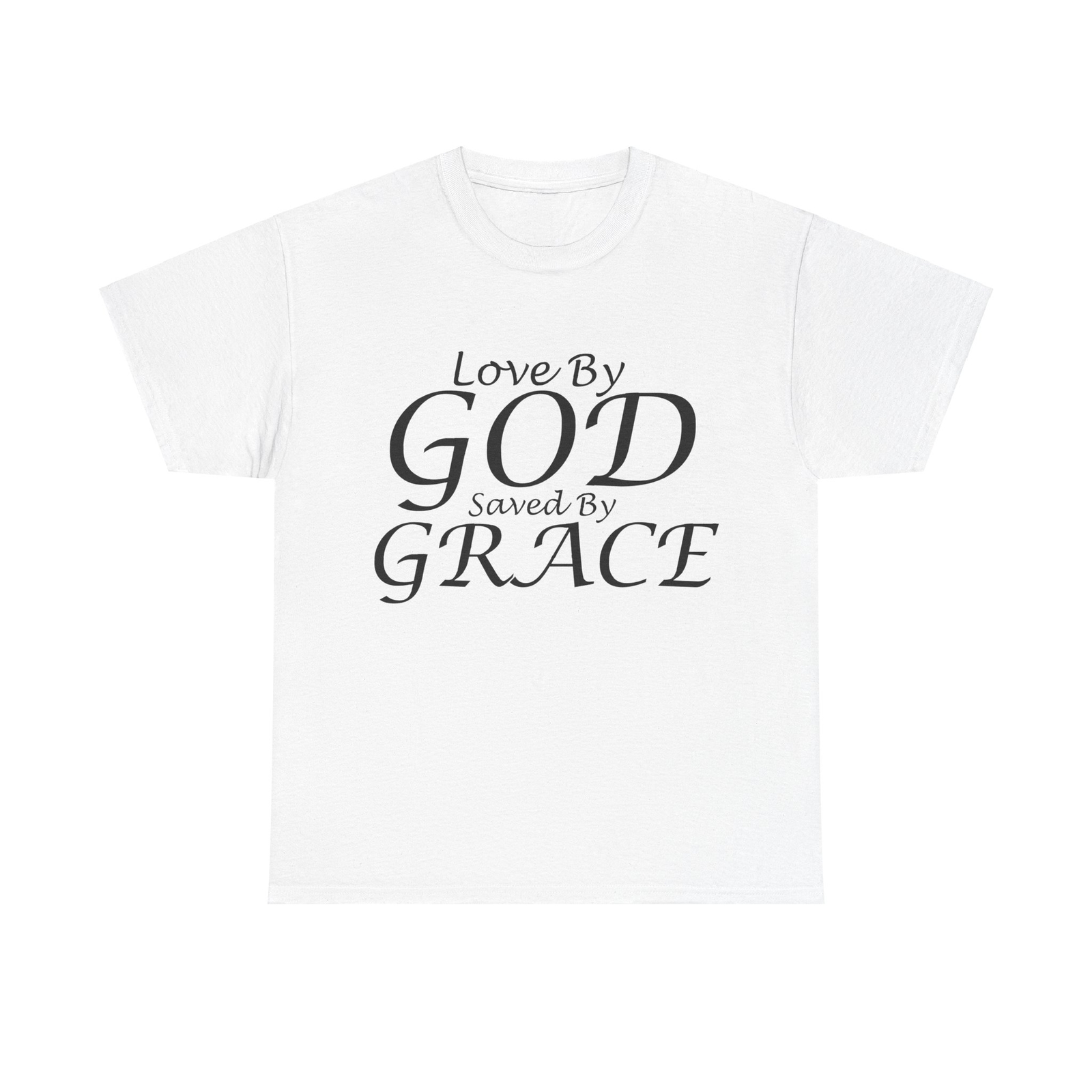 Saved by Grace Loved by God Christian T-Shirt Religious Apparel