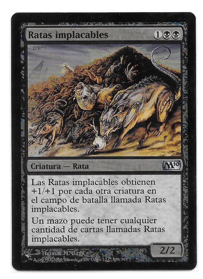 RATAS IMPLACABLES FOIL Español MAGIC M10 Relentless Rats NM MTG - Imagen 1 de 1