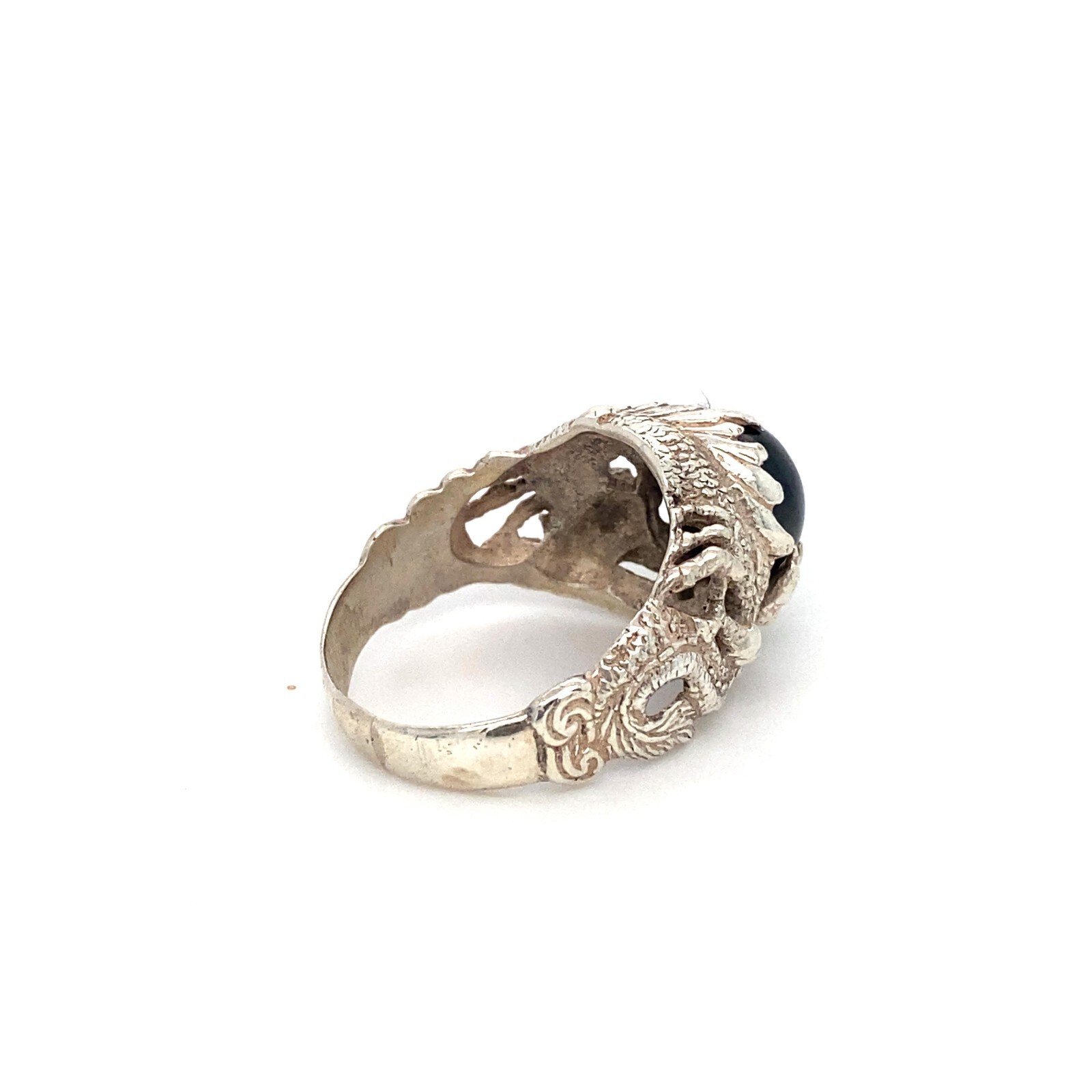 Solid Sterling 925 Silver Dragon Ring - image 8