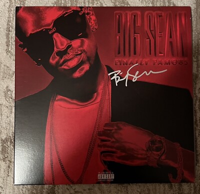 BIG SEAN SIGNED FINALLY FAMOUS VINYL LP - BECKETT BAS COA