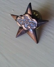 TGI Fridays star employee hat pin badge vintage