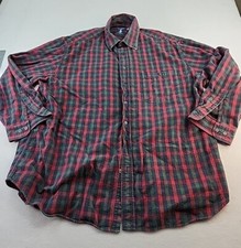 Roundtree  Yorke Portuguese Flannel Mens 2XB Long Sleeve Plaid Cotton Shirt